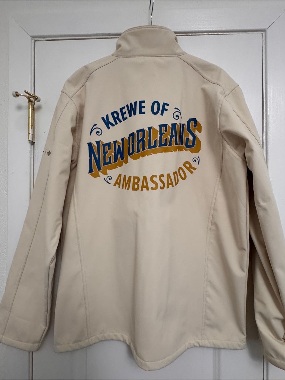 Super Bowl LIX Krewe of New Orleans Ambassador Beige Softshell Jacket